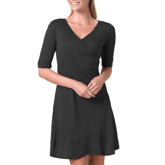 Prana Nadia Wool Blend Faux Wrap Dress S - Picture 1 of 7